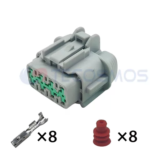8-Pin Female PB295-08920 Waterproof Wire Harness Headlight Plug Car Accessory with ABS Nylon Housing Copper Contact... - image 3